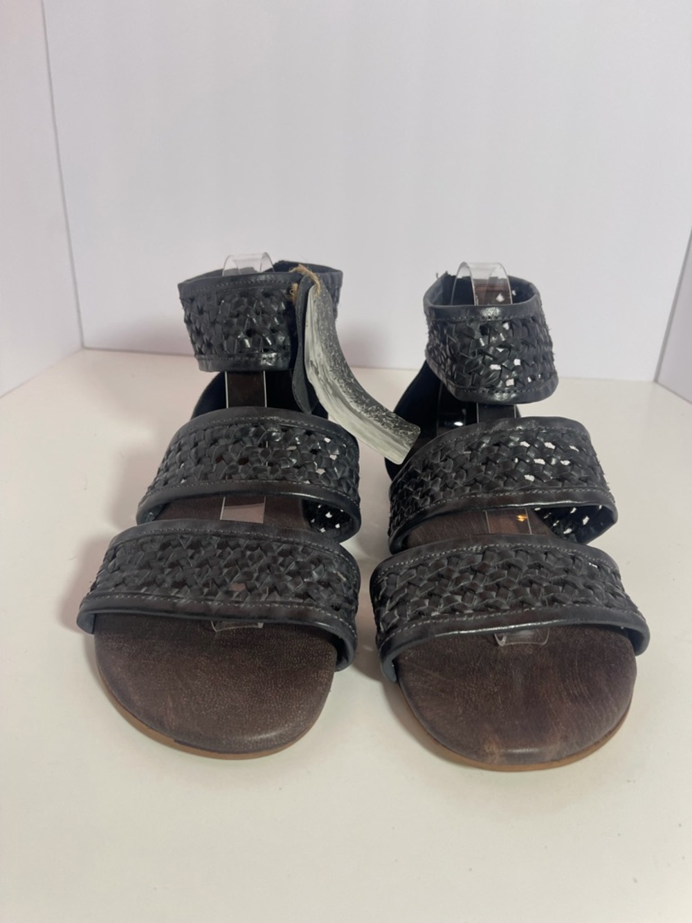 Roan by Bed Stu Clio Black Braided leather Sandals woman’s size 9/40 - Picture 3 of 8
